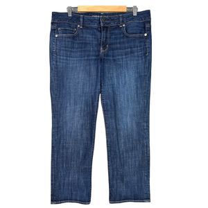 American Eagle Outfitters Artist Crop Stretch Jeans Womens Size 14 Blue Denim